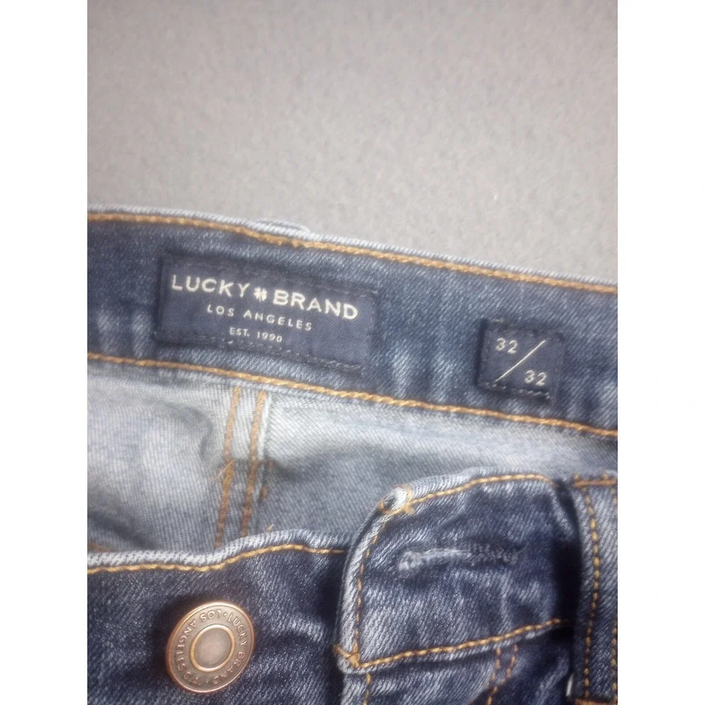 Lucky Brand Mens 410 Athletic Slim 32x32 Meduim Dark Wash Denim Blue Jeans
